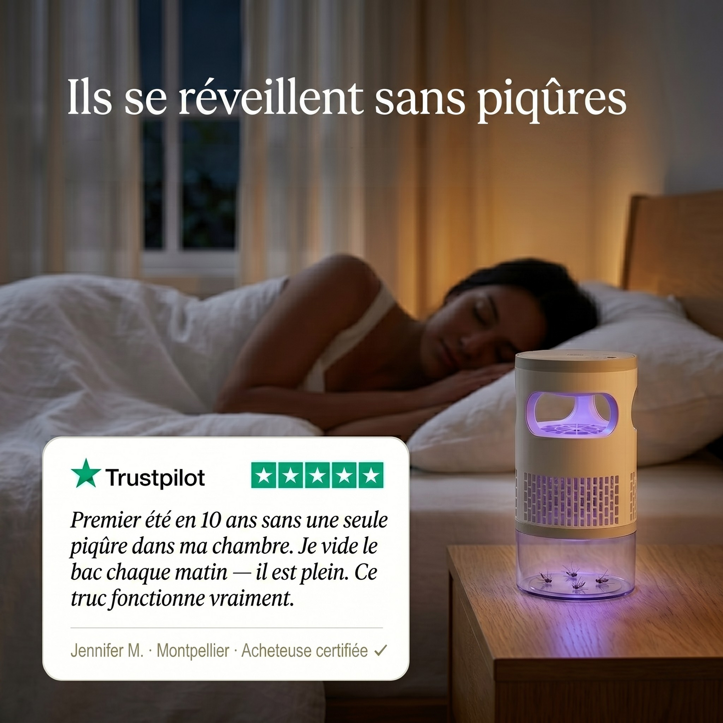 MosquiSafe Piège à Moustiques Silencieux